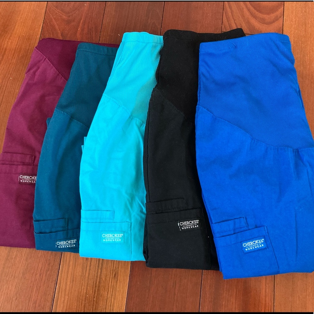 Full panel maternity scrub pants